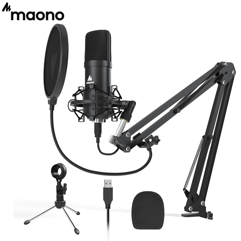 A04 Plus USB Condenser Microphone 192kHz/24bit Professional Podcast PC Mic