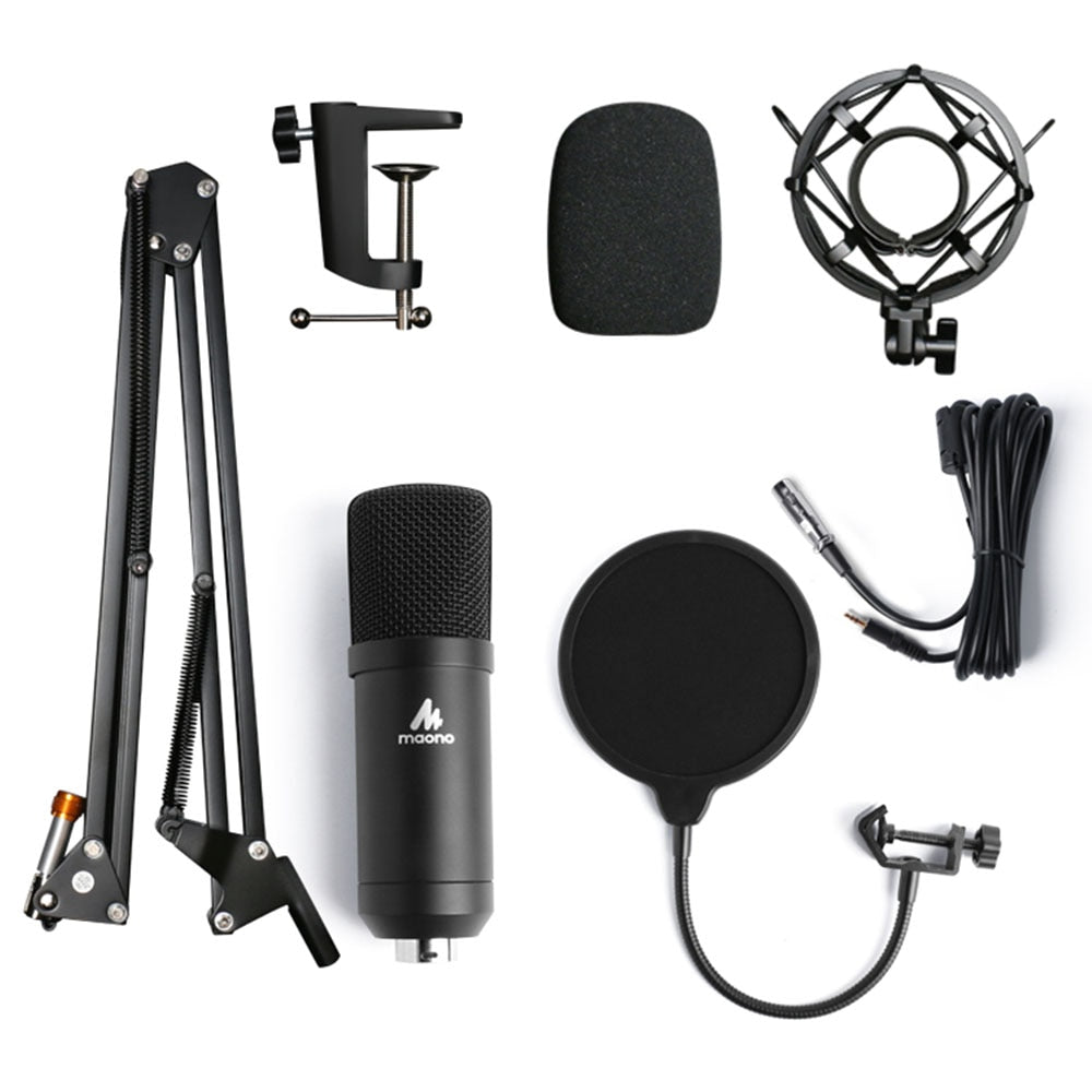 AU-A03 Professional Studio Microphone Kit Condenser Cardioid Microfono Podcast Mic