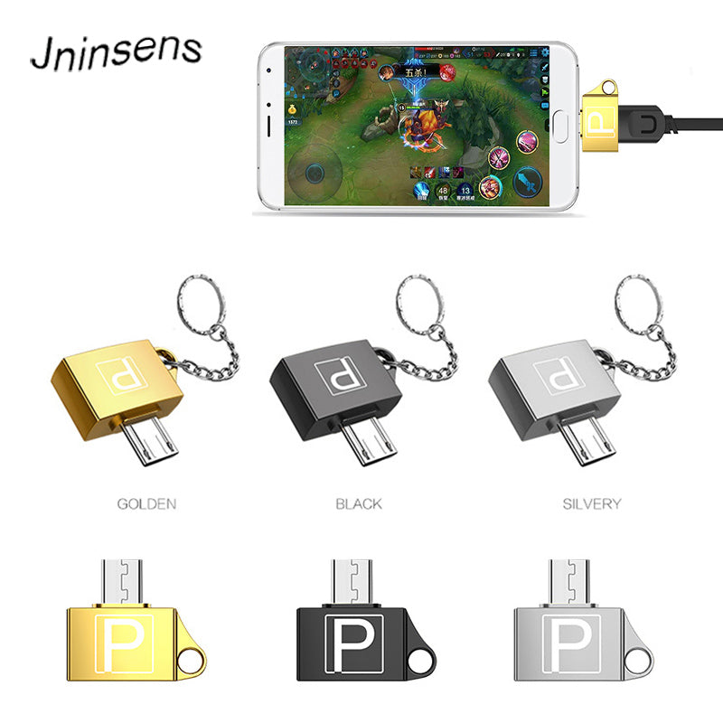 Metal USB 2.0 Female to Micro USB Male Mini Android OTG Adapter Microusb Converter Portable