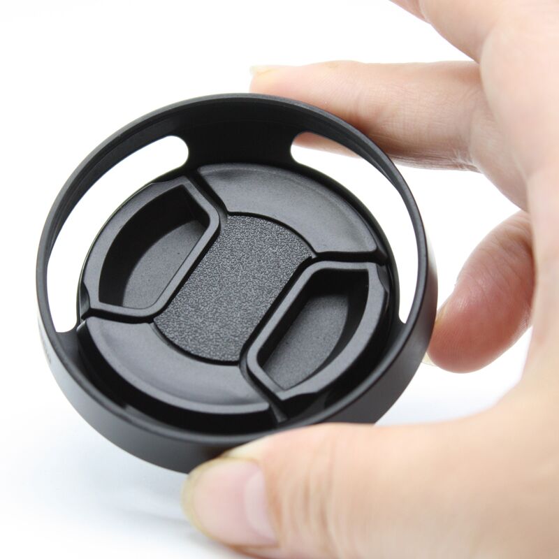 Metal Vented Lens Hood 49mm 52mm 58mm 55mm 62mm 67mm 72mm 77mm 82mm Screw-in Lente Protect + Cap For