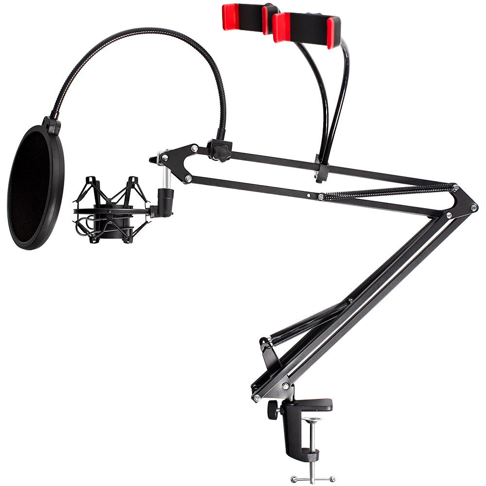 Microphone Scissor Arm Stand Bm800 Holder Tripod Microphone Stand With A Spider Cantilever Bracket