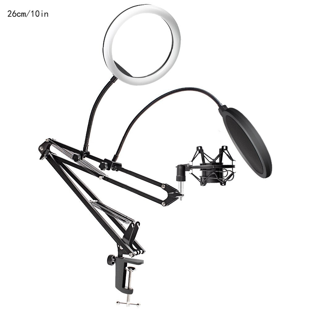 Microphone Scissor Arm Stand Bm800 Holder Tripod Microphone Stand With A Spider Cantilever Bracket