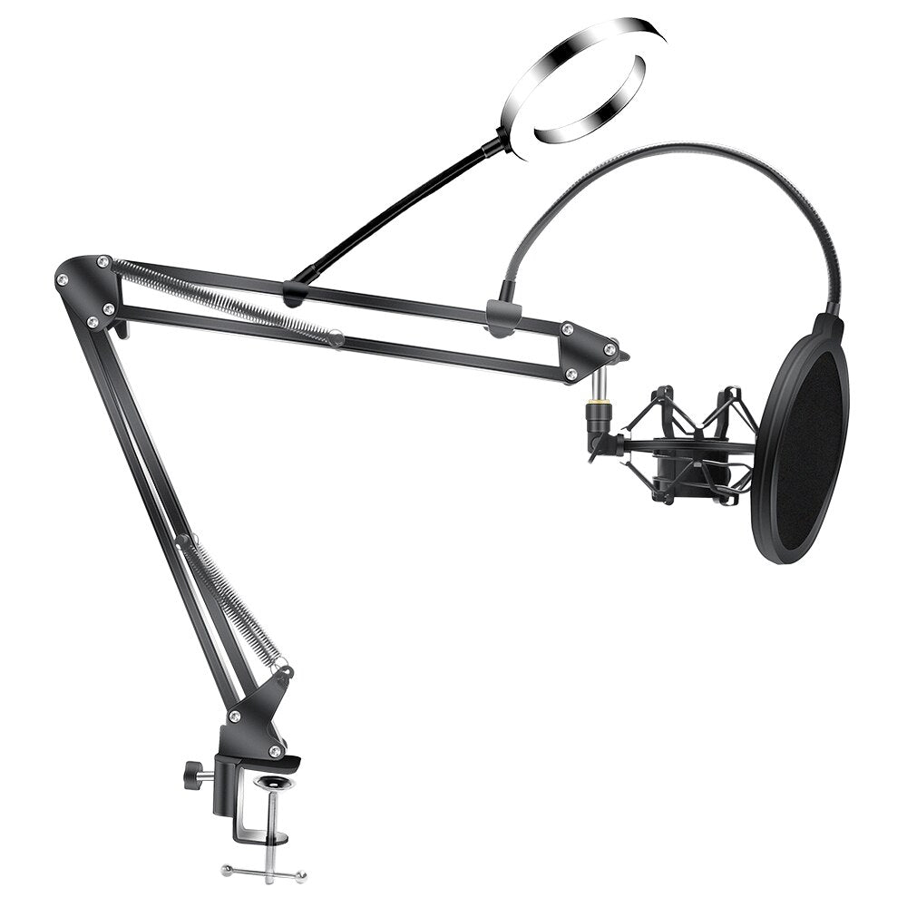 Microphone Scissor Arm Stand Bm800 Holder Tripod Microphone Stand With A Spider Cantilever Bracket