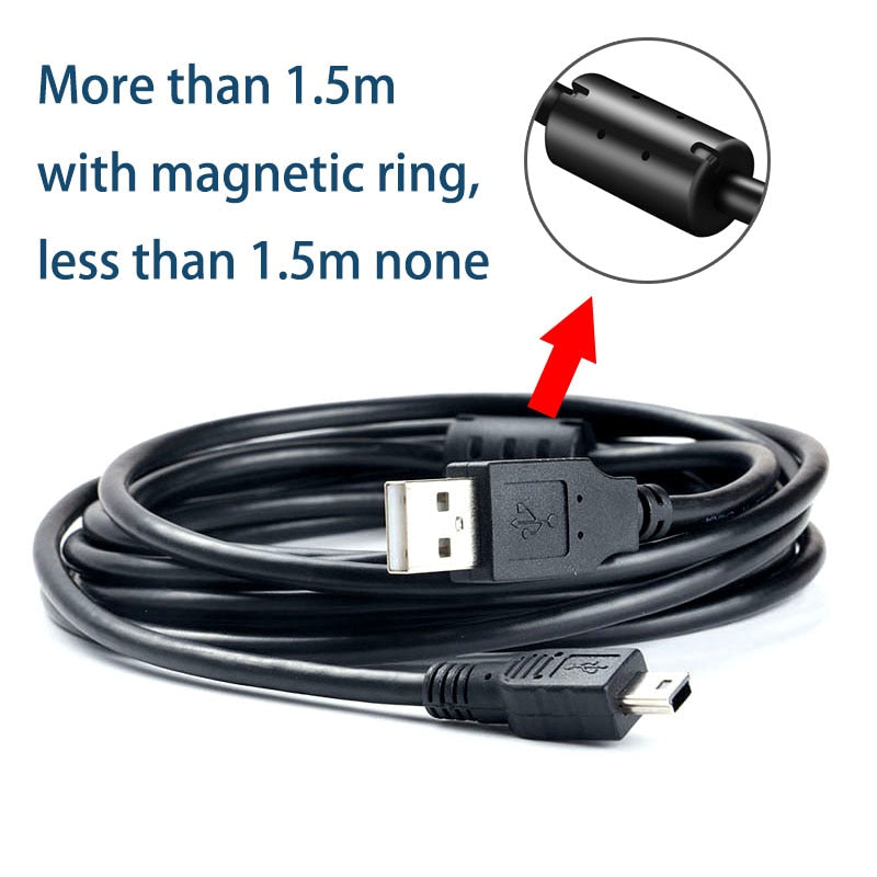 Mini USB to USB Fast Data Charger Cable for MP3 MP4 Player Car DVR GPS Digital Camera HDD mini usb