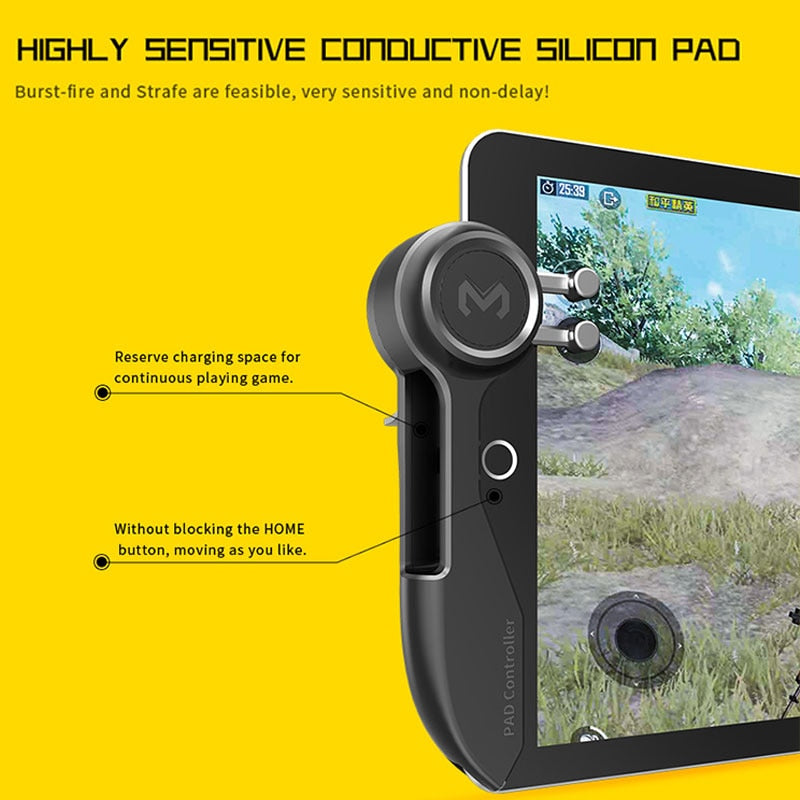 Mobile PUBG Game Controller for iPad Tablet Six Finger Game Joystick Handle Aim Button L1R1