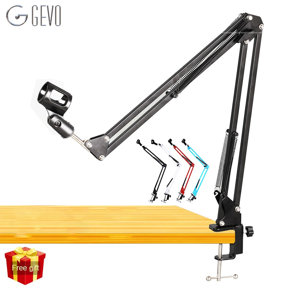 NB 35 Stand For Microphone Suspension Arm Adjustable Metal Boom Scissor Arm Holder With Mic Clip