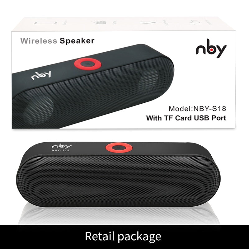 NBY S18 Portable Bluetooth Speaker with Dual Driver Loudspeaker,12 Hours Playtime,HD Audio Subwoofer