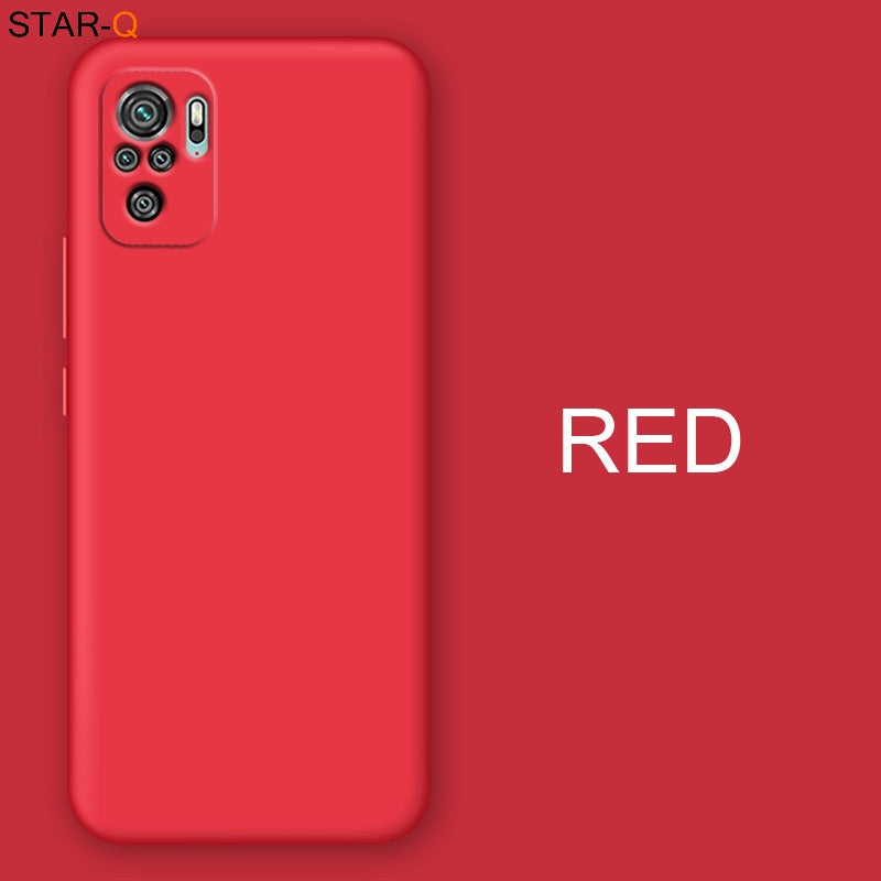 Liquid Silicone Phone Case Original Camera Protective Soft Back Covers On Redmi Note10