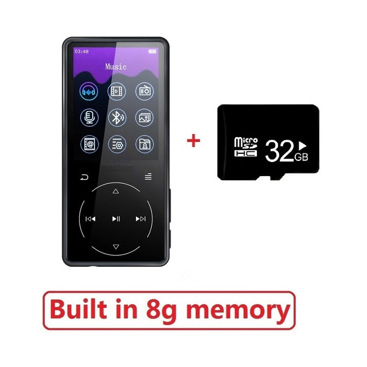 D16 Portable Bluetooth MP3 Player 2.4 inch Screen 8gb/16gb HiFi Music Player Support FM & Recording