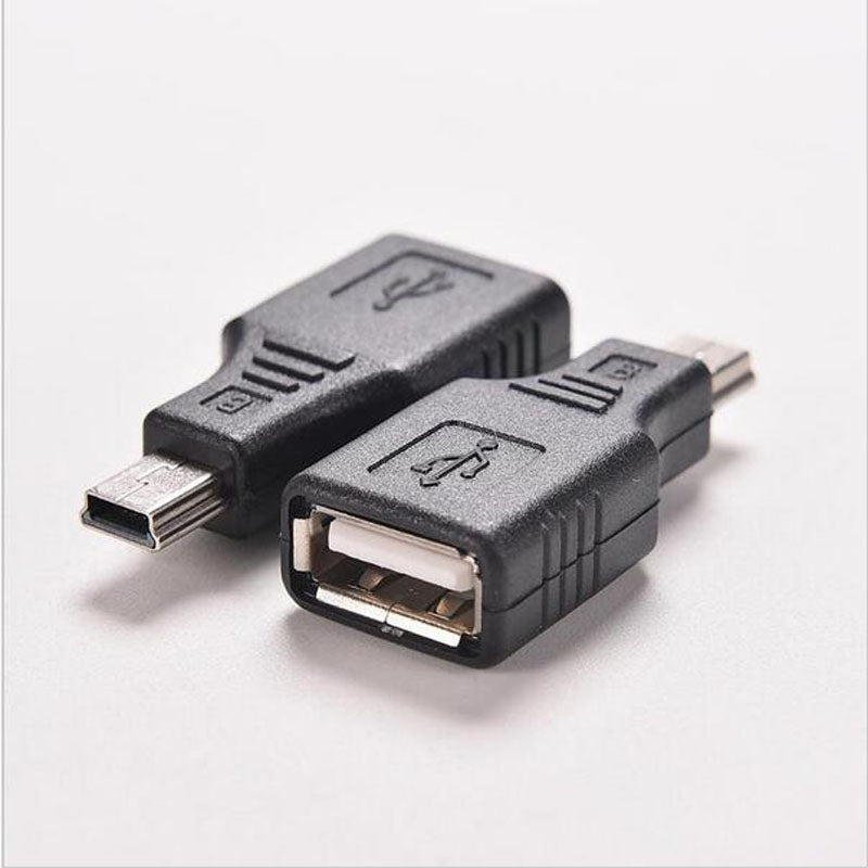 New Mini USB Male to USB Female Converter Connector Transfer data Sync OTG Adapter for Car AUX MP3