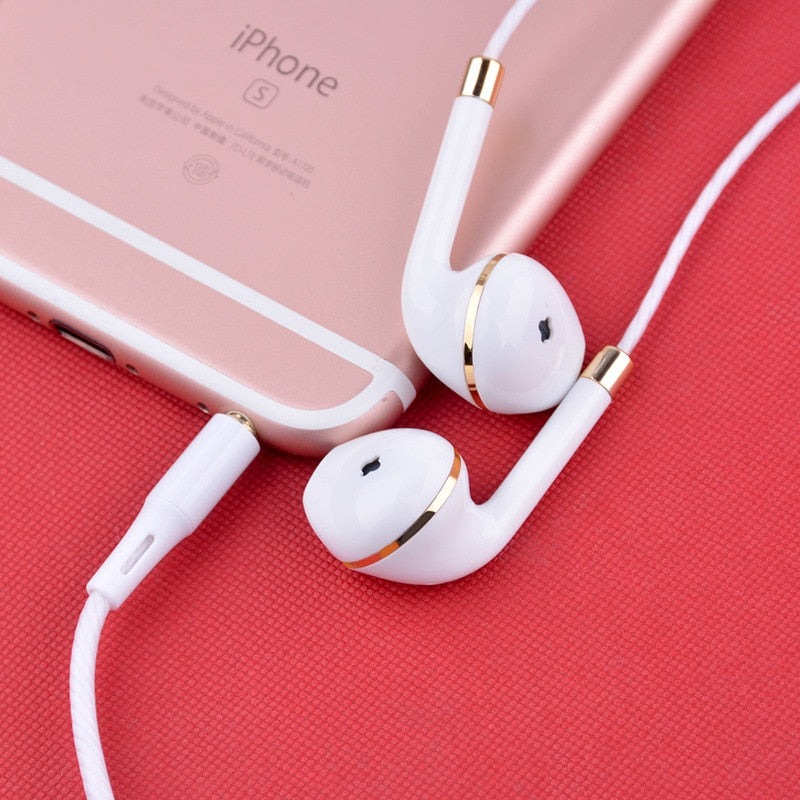 New in-ear earphone for iphone 5s 6s 5 xiaomi bass earbud headset Stereo Headphone For Samsung