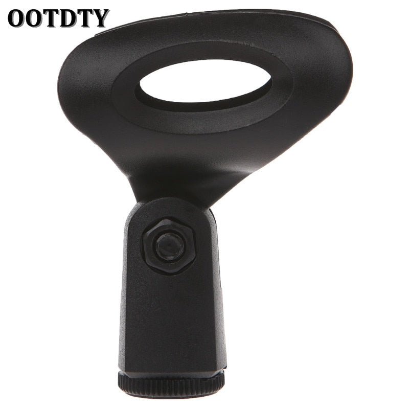 OOTDTY Flexible Microphone Mic Stand Accessory Plastic Clamp Clip Holder Mount Black