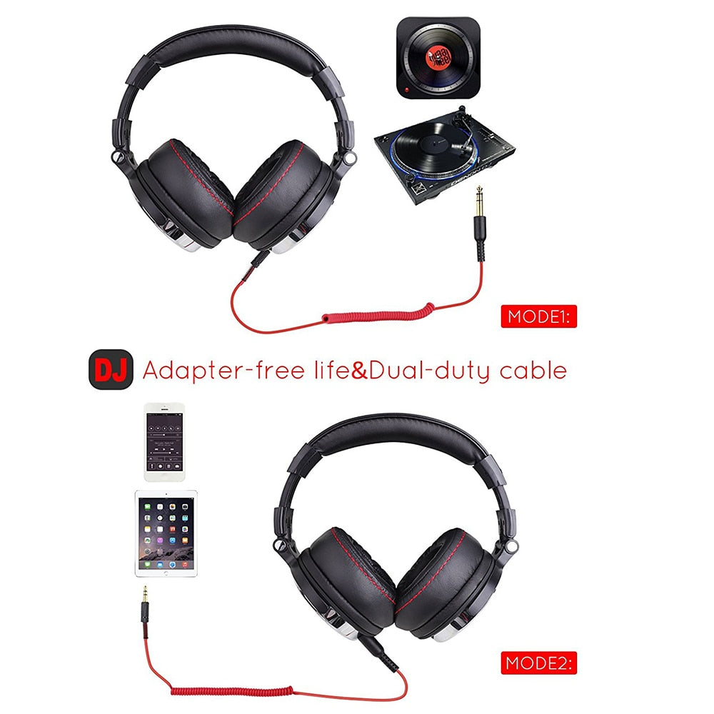 Oneodio Professional Studio DJ Headphones With Microphone Over Ear Wired HiFi Monitors Headset