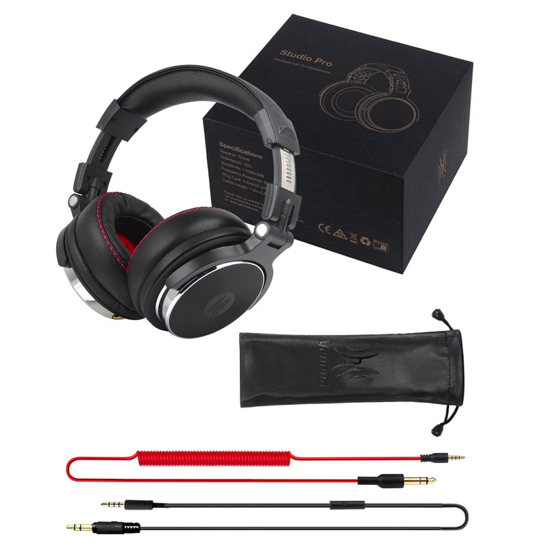 Oneodio Professional Studio DJ Headphones With Microphone Over Ear Wired HiFi Monitors Headset