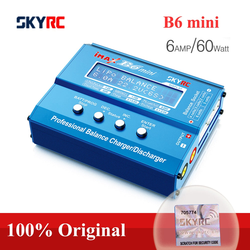 Original SKYRC IMAX B6 MINI Balance Charger-Discharger For RC Helicopter Re-peak NIMH/NICD