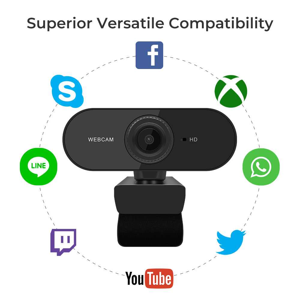 Webcam 1080P Web Cam with Microphone Full HD 1080P Web Cam Video USB Camera