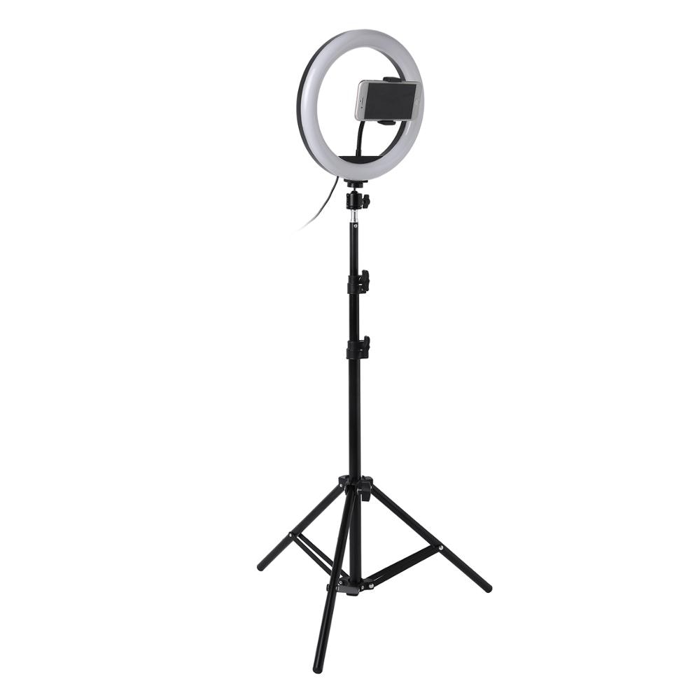 Photo LED Selfie Stick Ring Fill Light 10inch Dimmable Camera Phone Ring Lamp With Stand Tripod