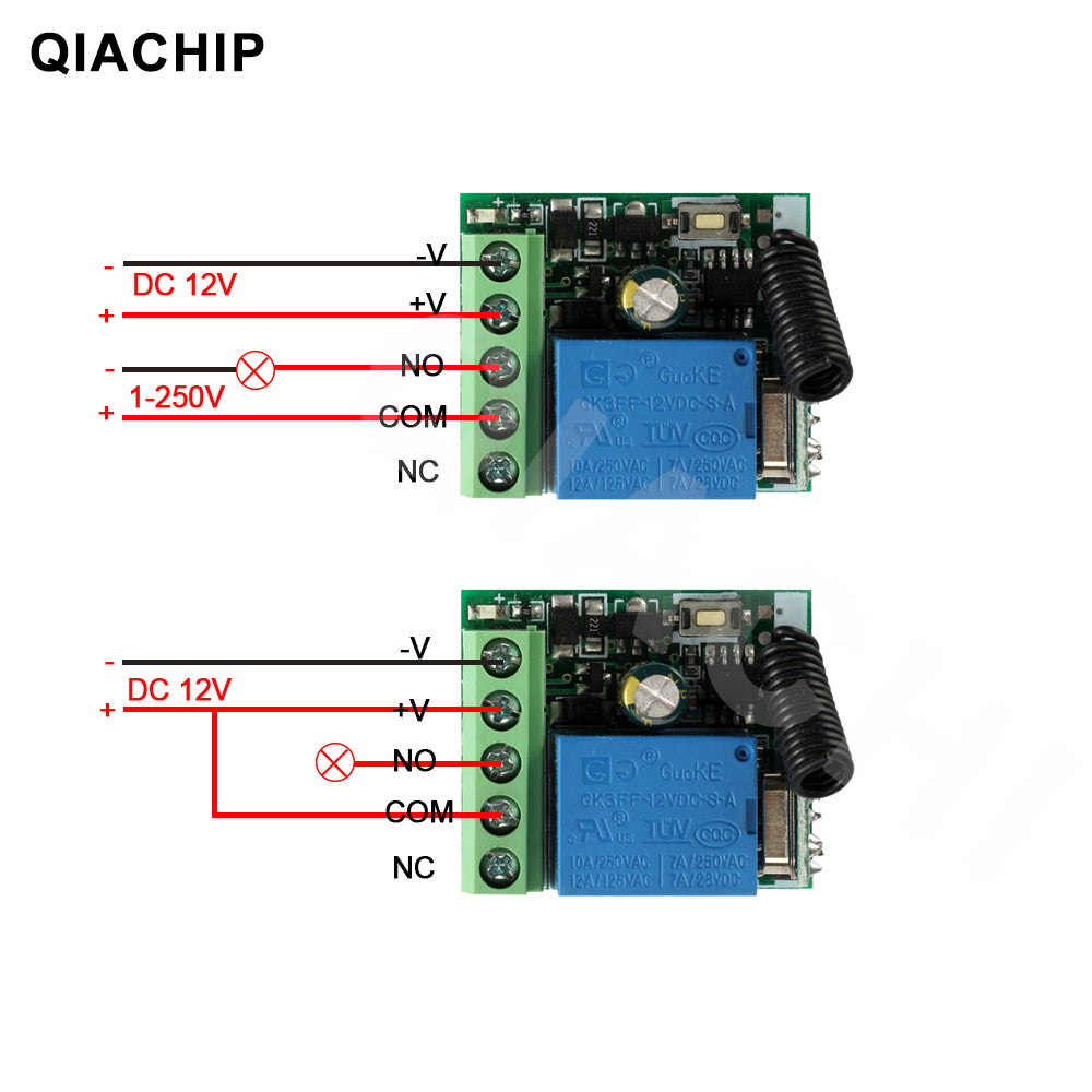 433Mhz Universal Wireless Remote Control Switch DC 12V 1CH relay Receiver Module RF Transmitter