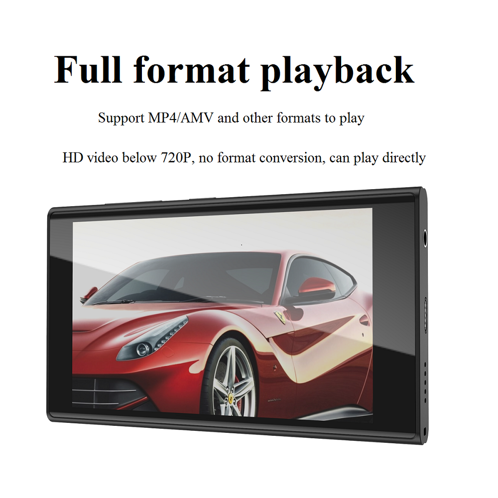 H10 Metal MP4 Player Bluetooth 5.0 Built-in Speaker 3.8inch Touch Screen 16GB Audio Player FM Radio