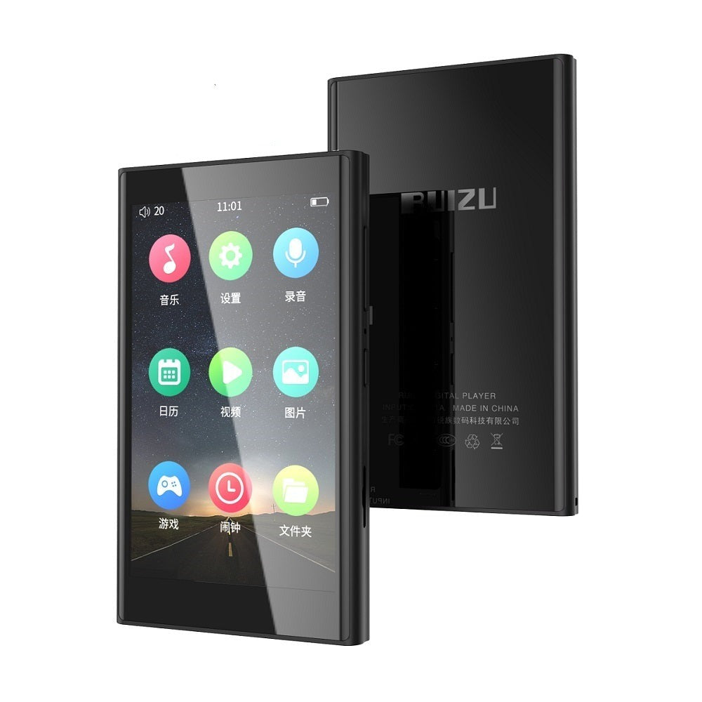 H10 Metal MP4 Player Bluetooth 5.0 Built-in Speaker 3.8inch Touch Screen 16GB Audio Player FM Radio