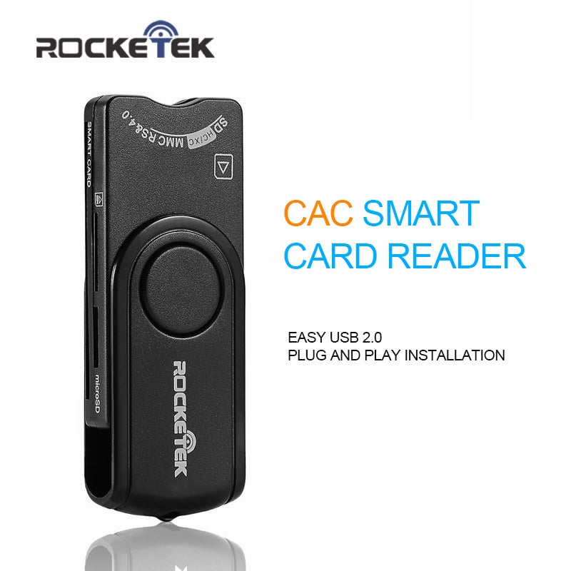 Rocketek USB 2.0 multi Smart Card Reader SD/TF MS M2 micro SD memory ,ID,Bank card,sim cloner