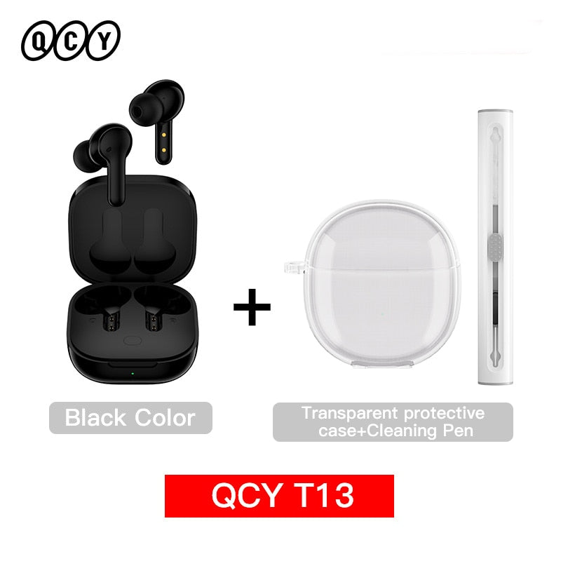 QCY T13 Bluetooth Headphone V5.1 Wireless TWS Earphone Touch Control Earbuds 4 Microphones