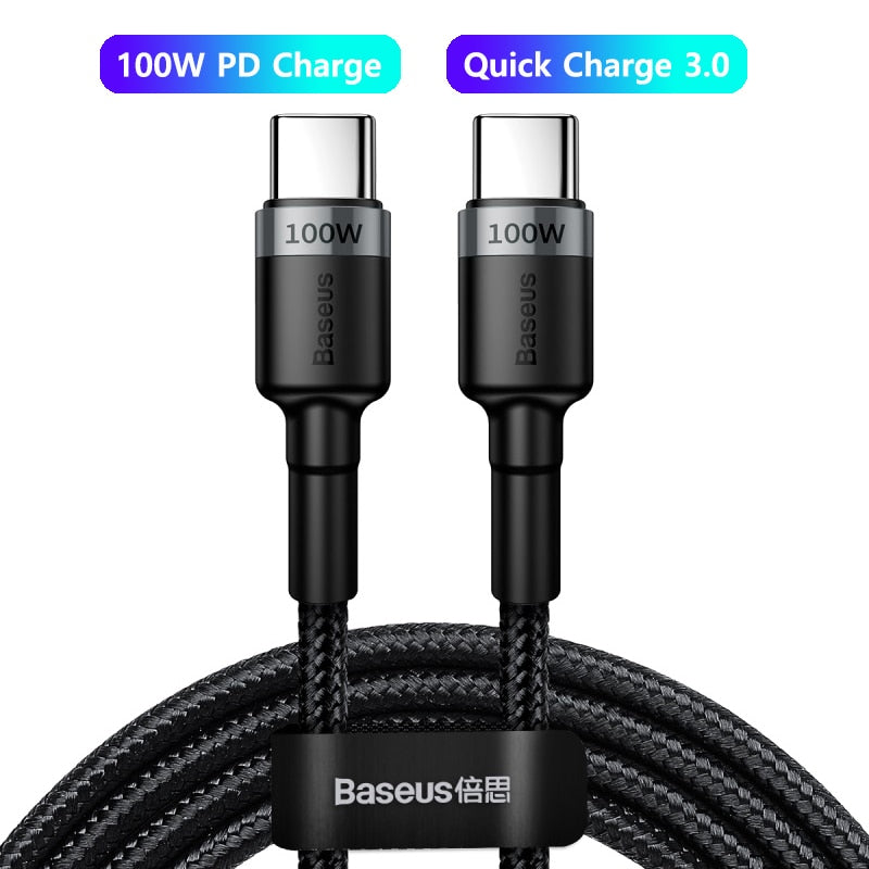 100W USB C To USB Type C Cable USBC PD Fast Charging Charger Cord USB-C 5A TypeC Cable 2M