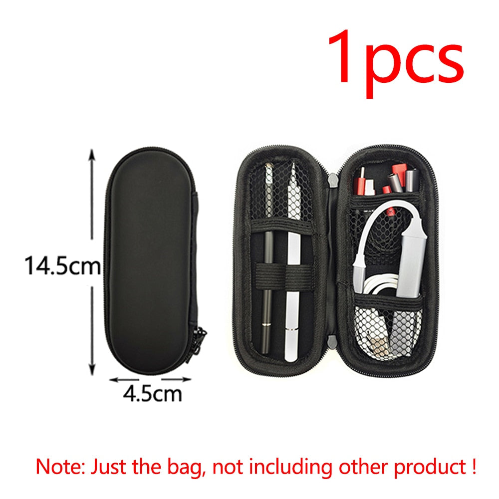 Earphone Data Storage Bag Oval Square Rectangle Cable Organizer Bags Mini Zipper Pouch Tech Gadgets