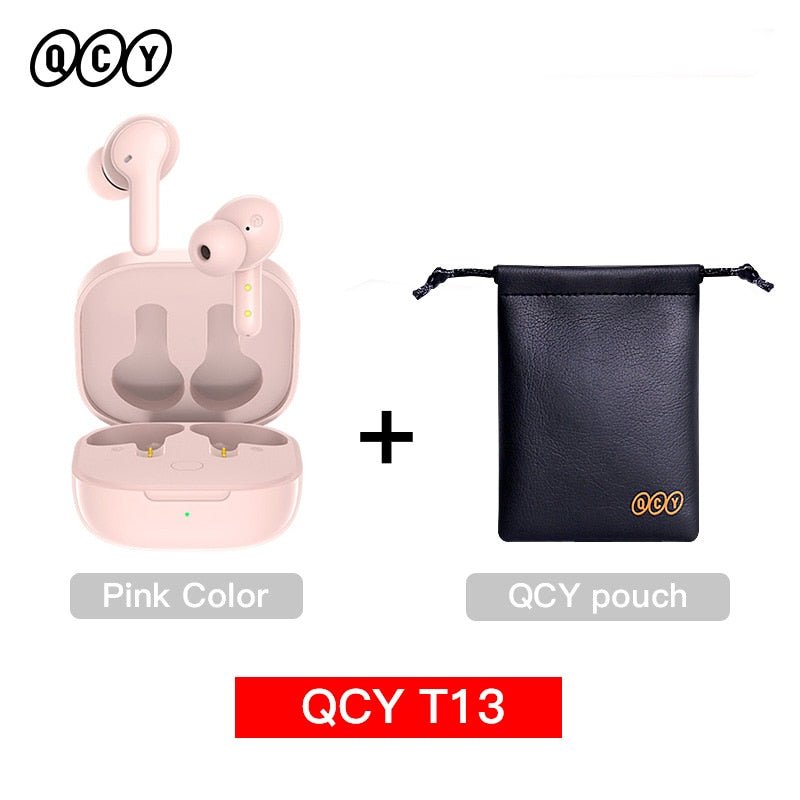 QCY T13 Bluetooth Headphone V5.1 Wireless TWS Earphone Touch Control Earbuds 4 Microphones