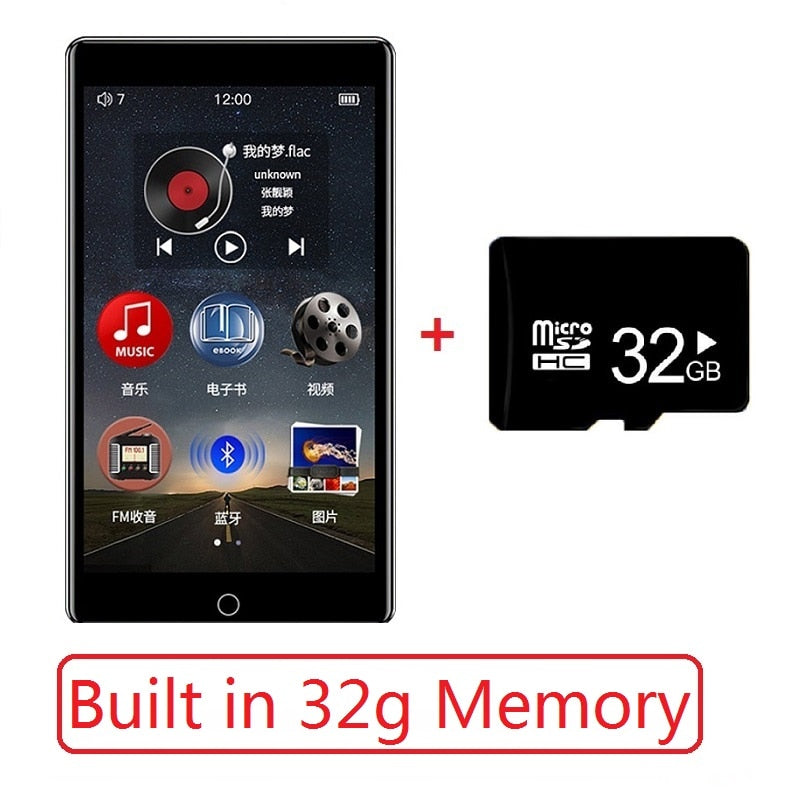 RUIZU H1 MP4 Player 4.0 inch Full Touch Screen With Bluetooth 5.0 FM Radio with Built-in Speaker