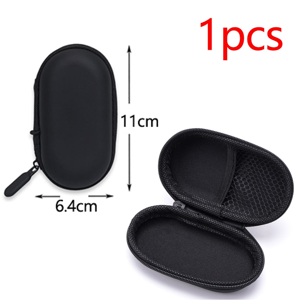 Earphone Data Storage Bag Oval Square Rectangle Cable Organizer Bags Mini Zipper Pouch Tech Gadgets