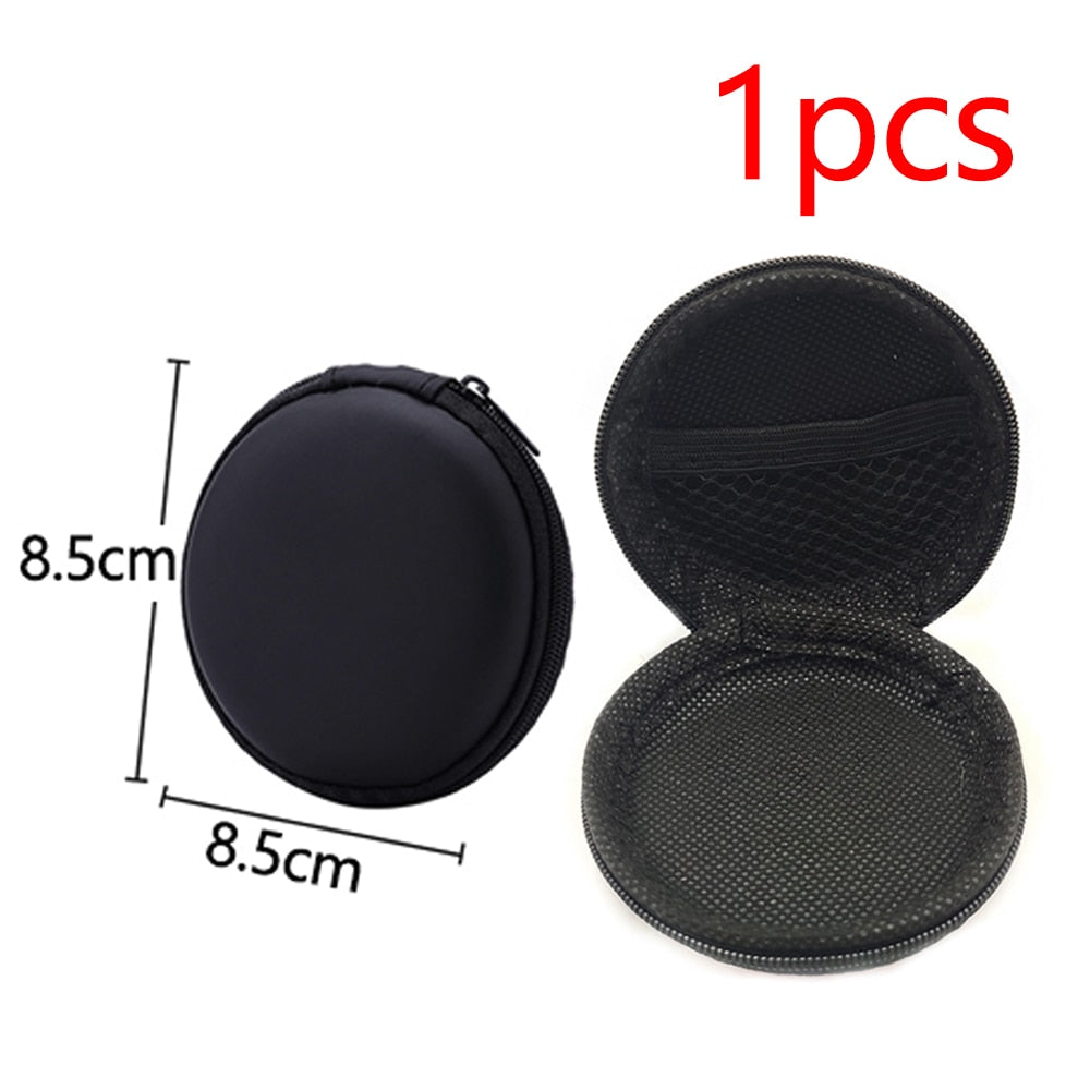 Earphone Data Storage Bag Oval Square Rectangle Cable Organizer Bags Mini Zipper Pouch Tech Gadgets