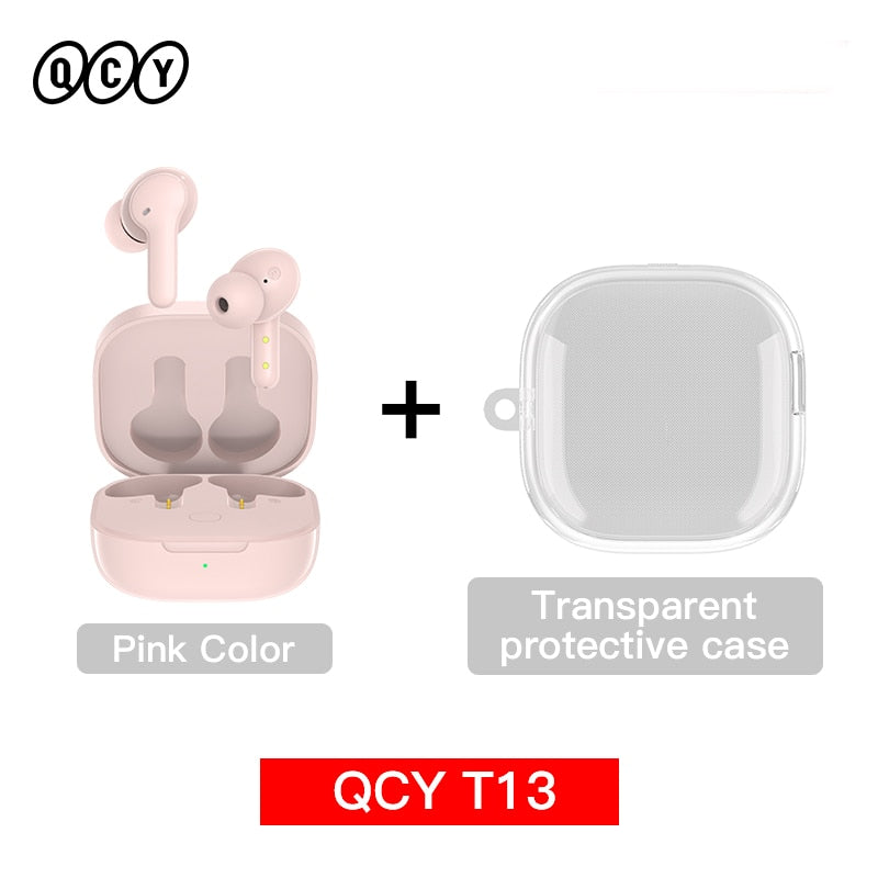 QCY T13 Bluetooth Headphone V5.1 Wireless TWS Earphone Touch Control Earbuds 4 Microphones