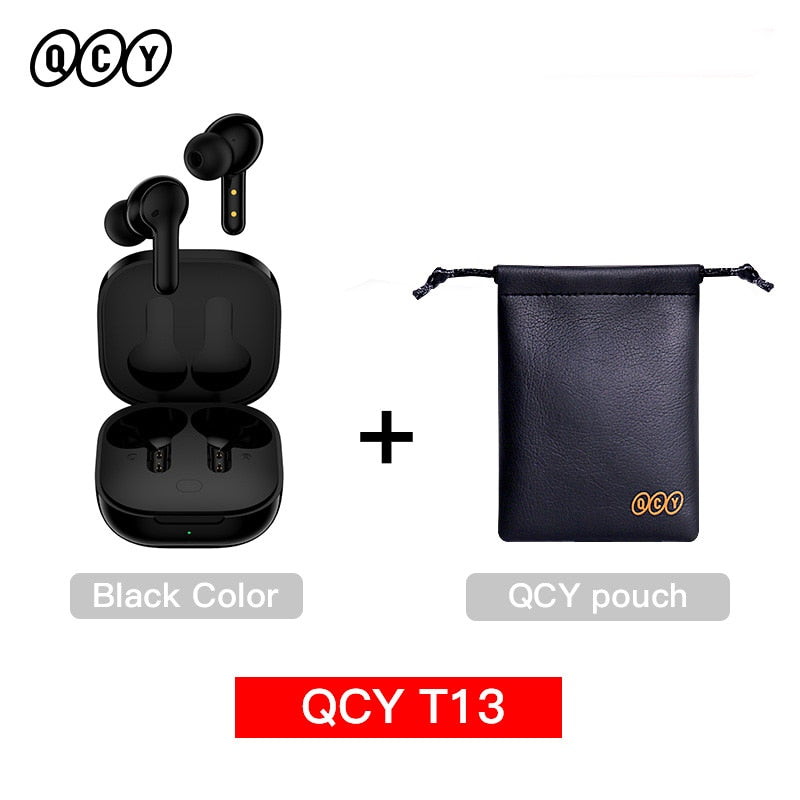 QCY T13 Bluetooth Headphone V5.1 Wireless TWS Earphone Touch Control Earbuds 4 Microphones