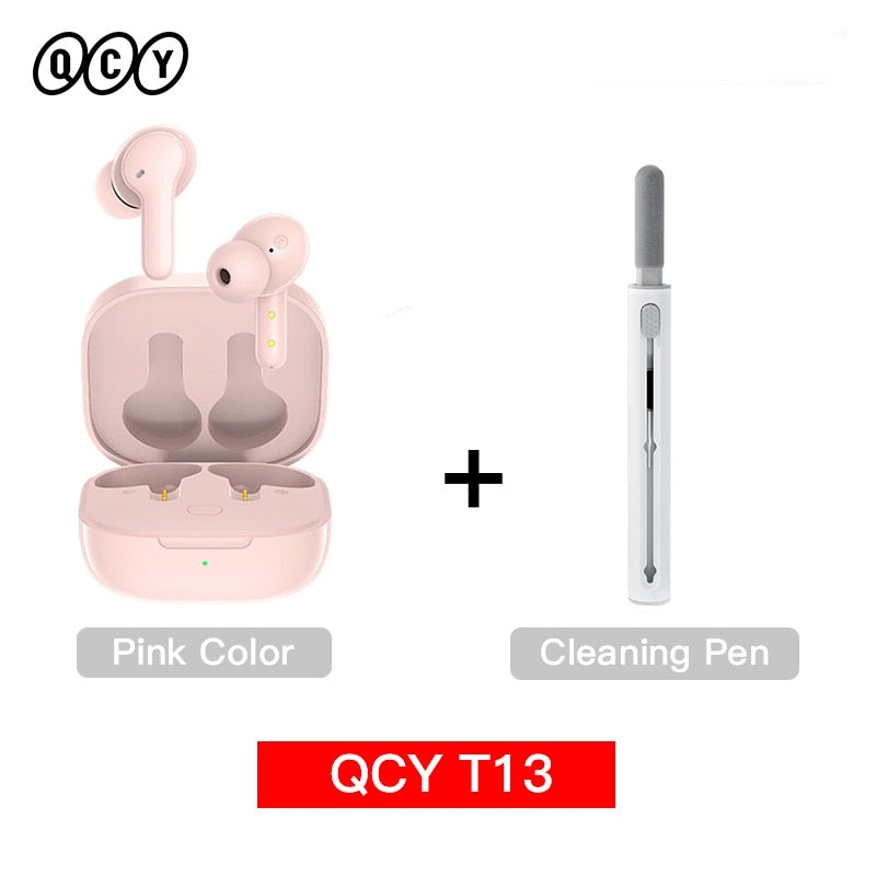 QCY T13 Bluetooth Headphone V5.1 Wireless TWS Earphone Touch Control Earbuds 4 Microphones