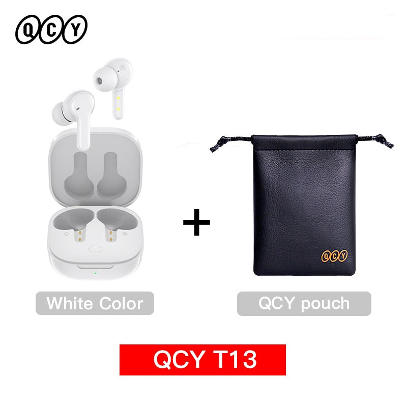 QCY T13 Bluetooth Headphone V5.1 Wireless TWS Earphone Touch Control Earbuds 4 Microphones