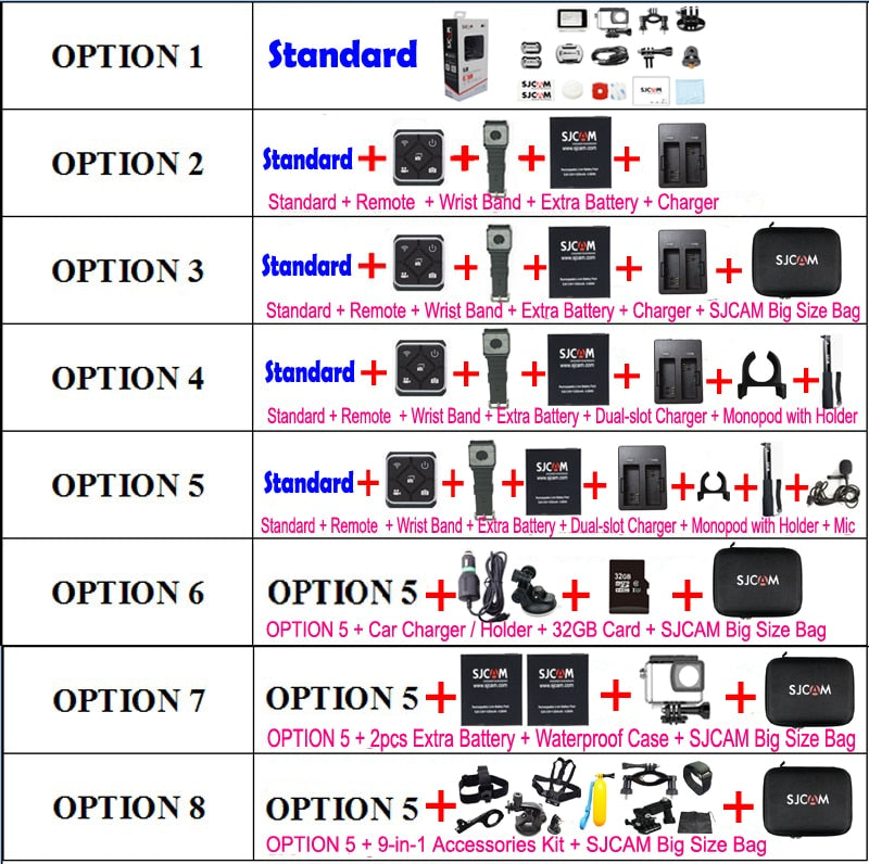 SJ8 Pro SJ8 Series 4K 60FPS WiFi Remote Helmet Action Camera Ambarella Chipset 4K/60FPS Ultra HD DV