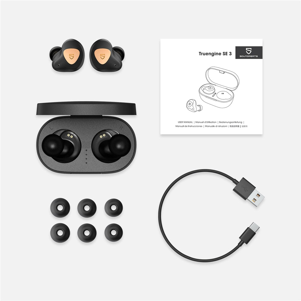 Truengine 3 SE Bluetooth True Wireless Earbuds with Dual Dynamic Drivers Dual Mic QCC 3040 aptX Mode