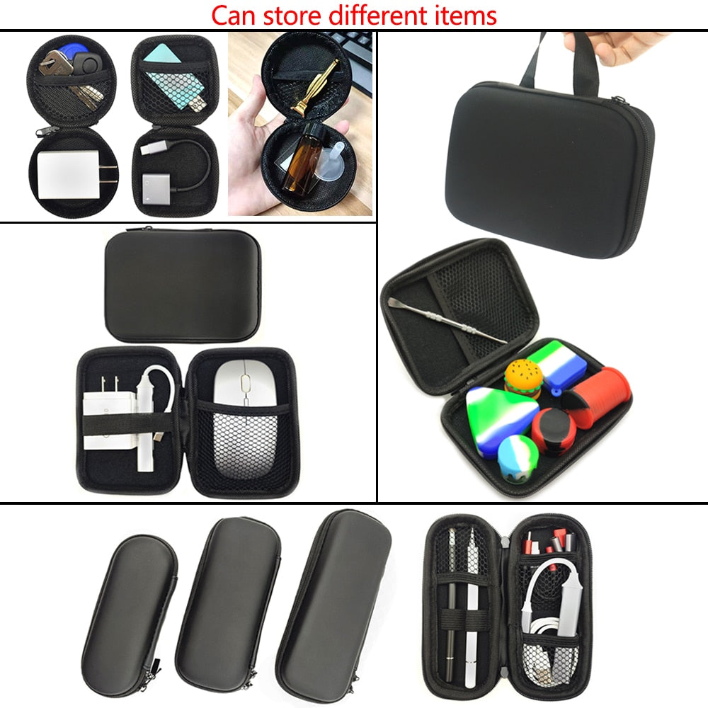 Earphone Data Storage Bag Oval Square Rectangle Cable Organizer Bags Mini Zipper Pouch Tech Gadgets