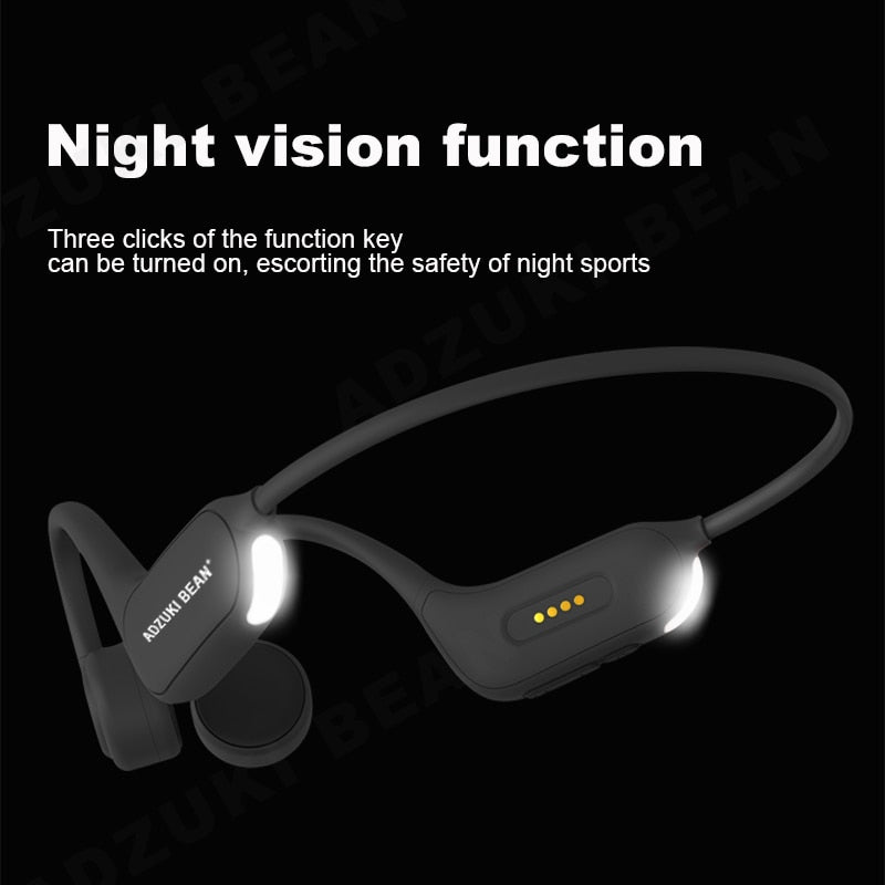 Adzuki Bean IPX8 Swimming P8 Bone Conduction Earphone Bluetooth IP68 Pool Wireless Headset