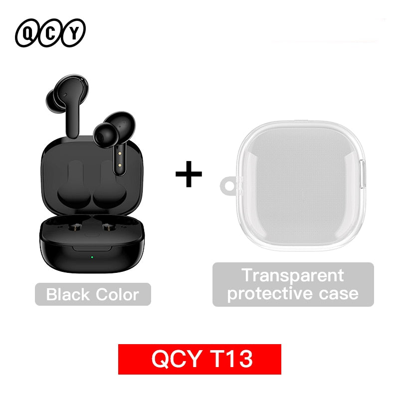 QCY T13 Bluetooth Headphone V5.1 Wireless TWS Earphone Touch Control Earbuds 4 Microphones