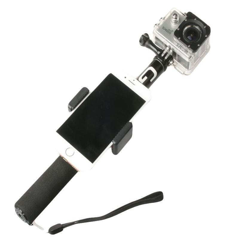 Self Selfie Stick Handheld Extendable Pole Monopod Phone Holder Adapter for Go Pro HERO 6 5 4 3+