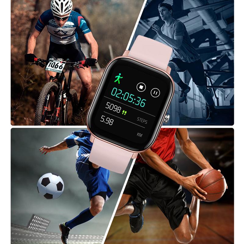 Smart Watch P8 Men Women 1.4inch Full Touch Screen Fitness Tracker Heart Rate Monitor IP67