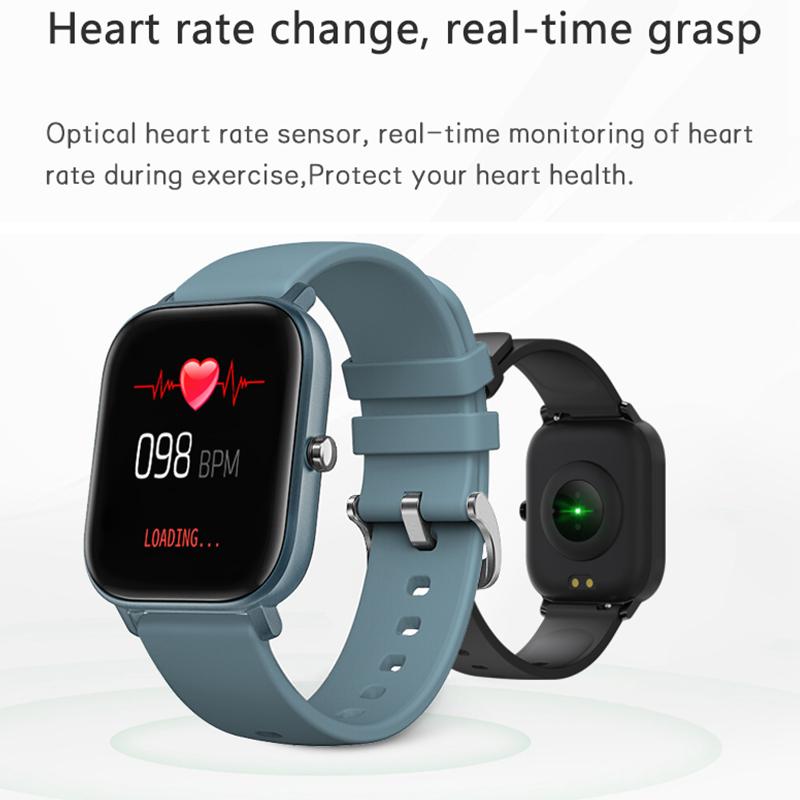 Smart Watch P8 Men Women 1.4inch Full Touch Screen Fitness Tracker Heart Rate Monitor IP67