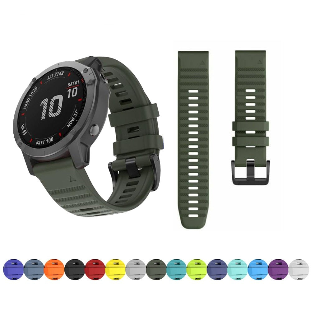 Soft Silicone Quick Release Watchband Wriststrap for Garmin Watch Easyfit Watch Wrist Band