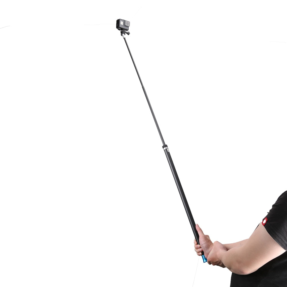 TELESIN 106" Long Carbon Fiber Handheld Selfie Stick Extendable Pole Monopod