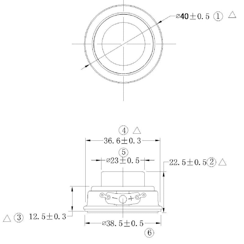 TONLEN 2Pcs 40mm Full Range Speaker 1.5inch 5W 4ohm HiFi Rubber Side Speakers DIY Portable Bluetooth