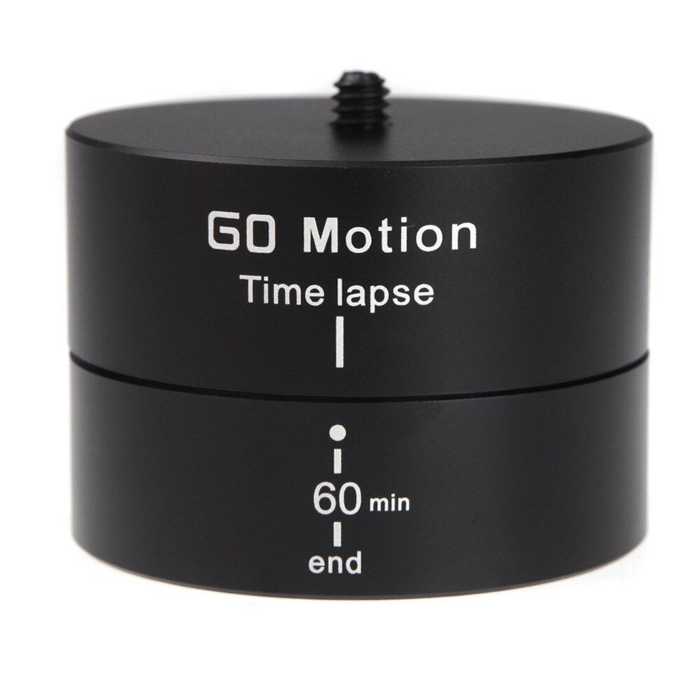 360° Aluminum Time-Lapse Stabilizer | 60-Min Rotating Mount for GoPro, DSLR & Smartphones