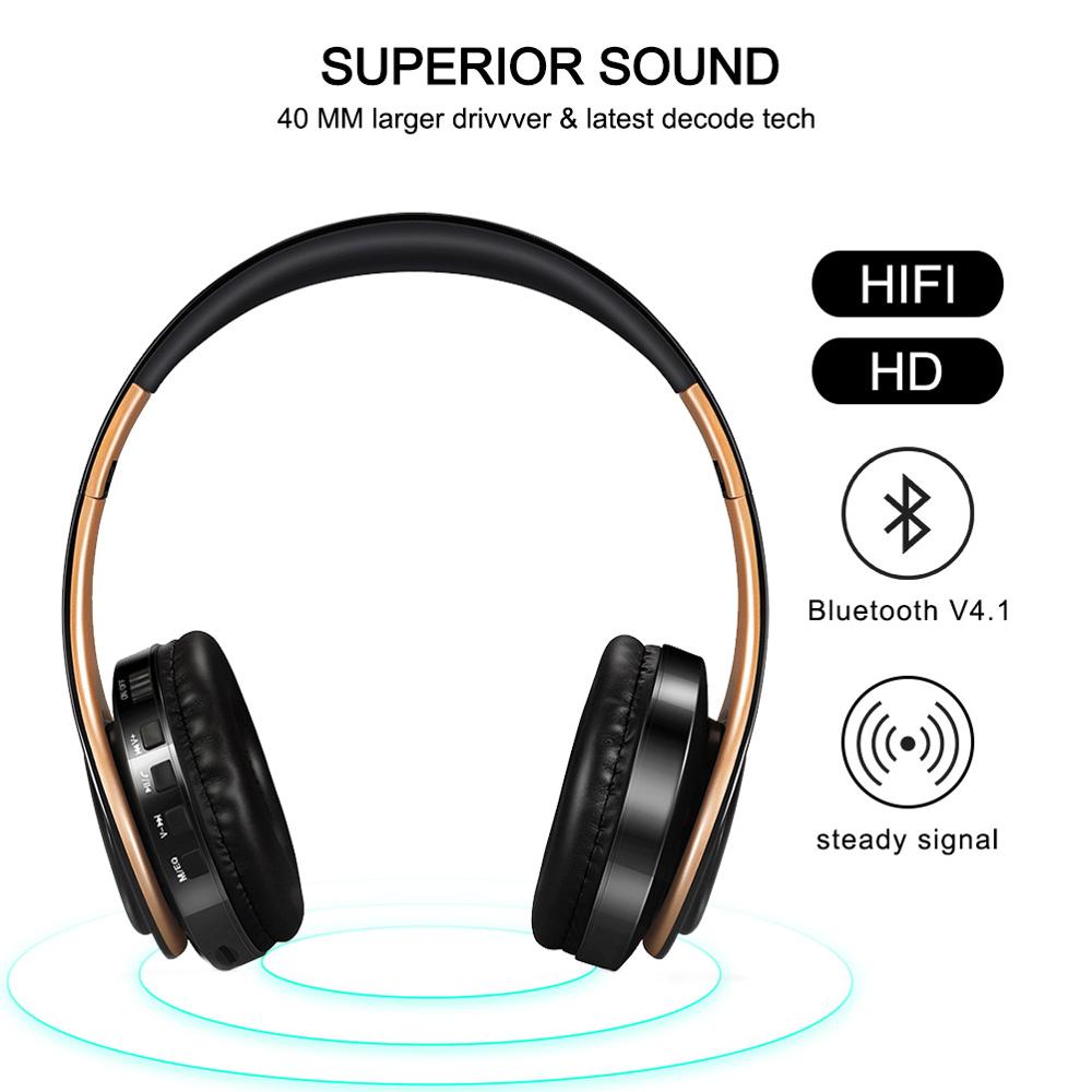 Tourya B7 Wireless Headphones Bluetooth Headset Foldable Headphone Adjustable Earphones with Mic