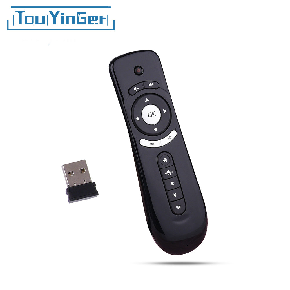 Touyinger T2 Fly Air Mouse 2.4G Wireless Remote Built-in 6 Axis for PC Android Tv Box, Android